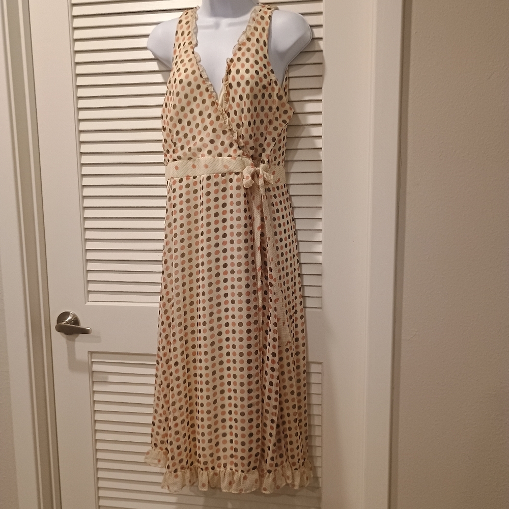Jonathan Martin Polka Dot Wrap Dress Size 14